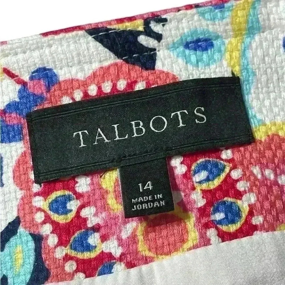 Talbots Colorful Paisley A-Line Skirt Size 14 - Picture 3 of 7